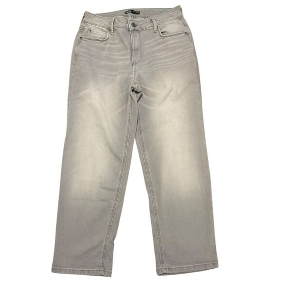 Simply Vera Relaxed Boyfriend Cropped Faded Gray Jeans Size 6 - Picture 2 of 5